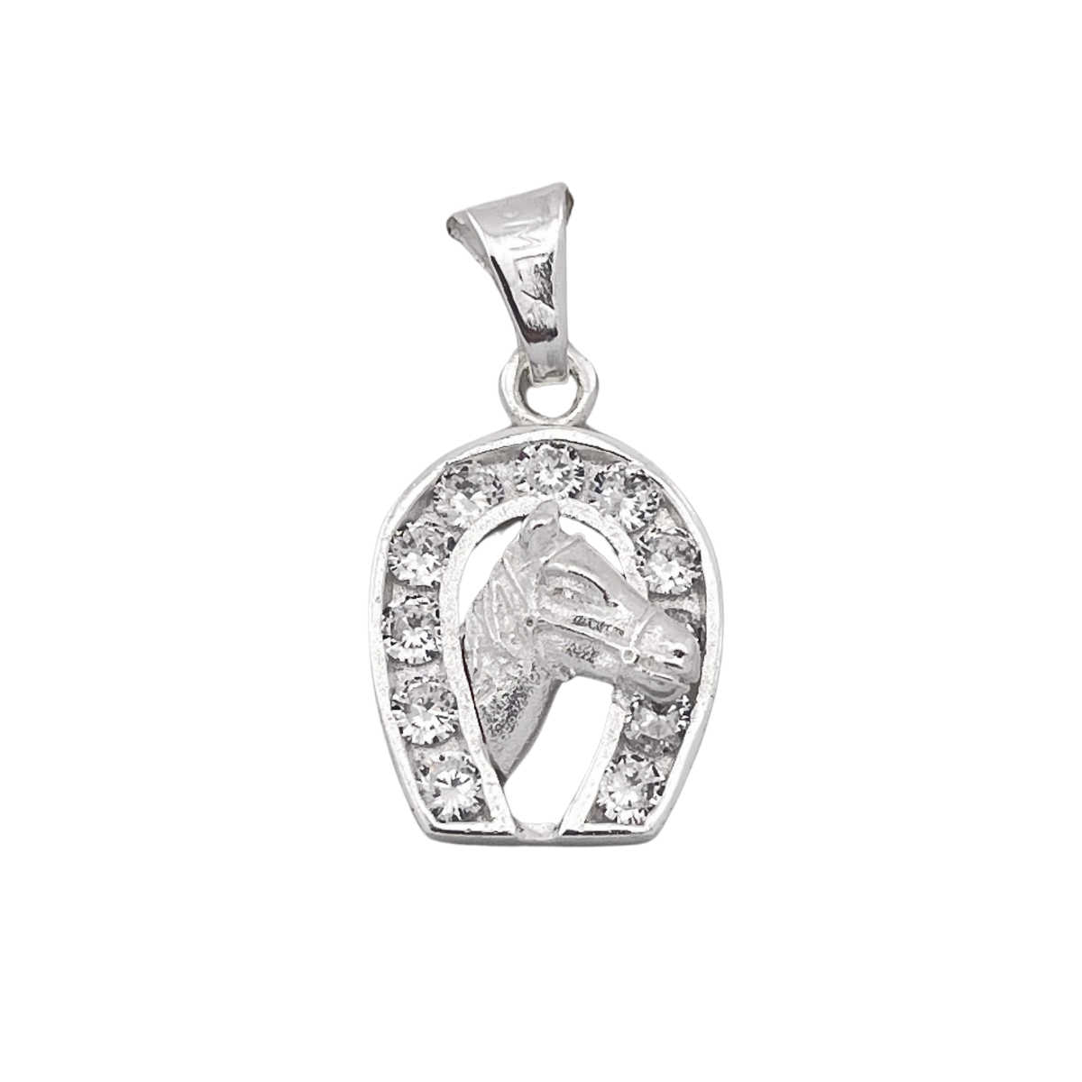 DIJE DE HERRADURA CON CABALLO