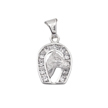 DIJE DE HERRADURA CON CABALLO