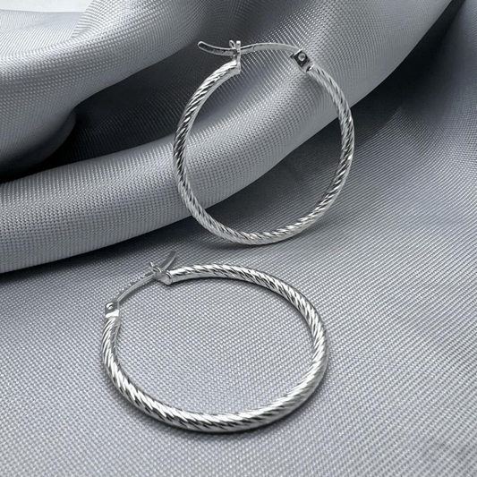 ARRACADAS DIAMANTADAS DE PLATA